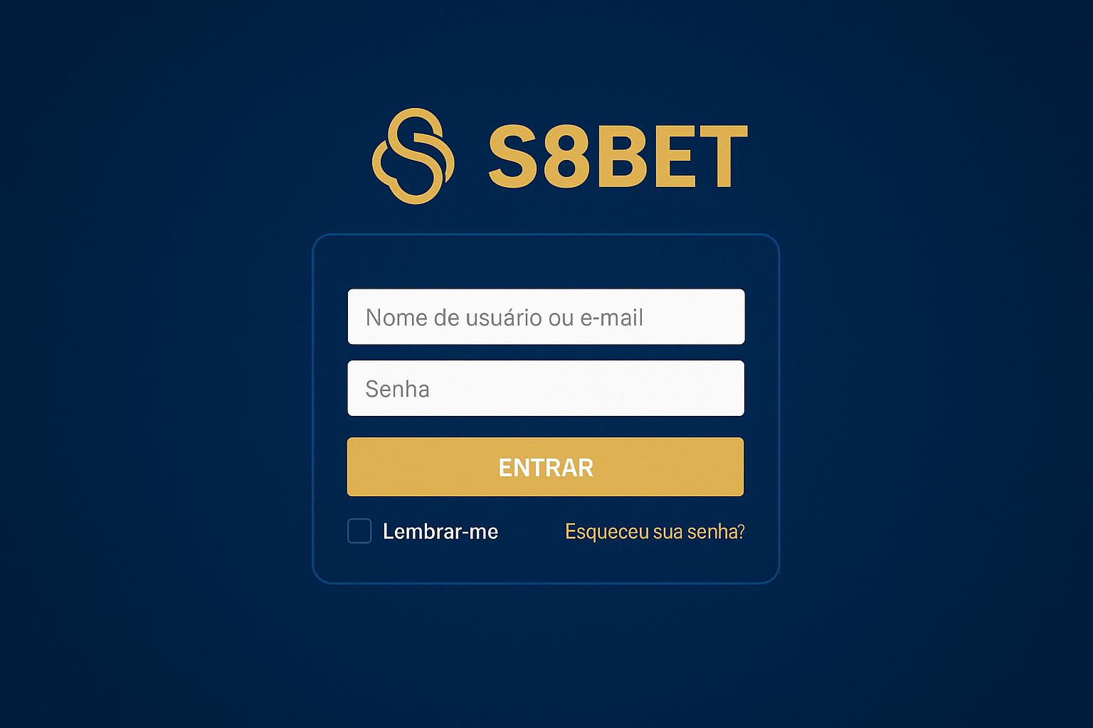 Criar uma nova Conta no plataforma S8BET  